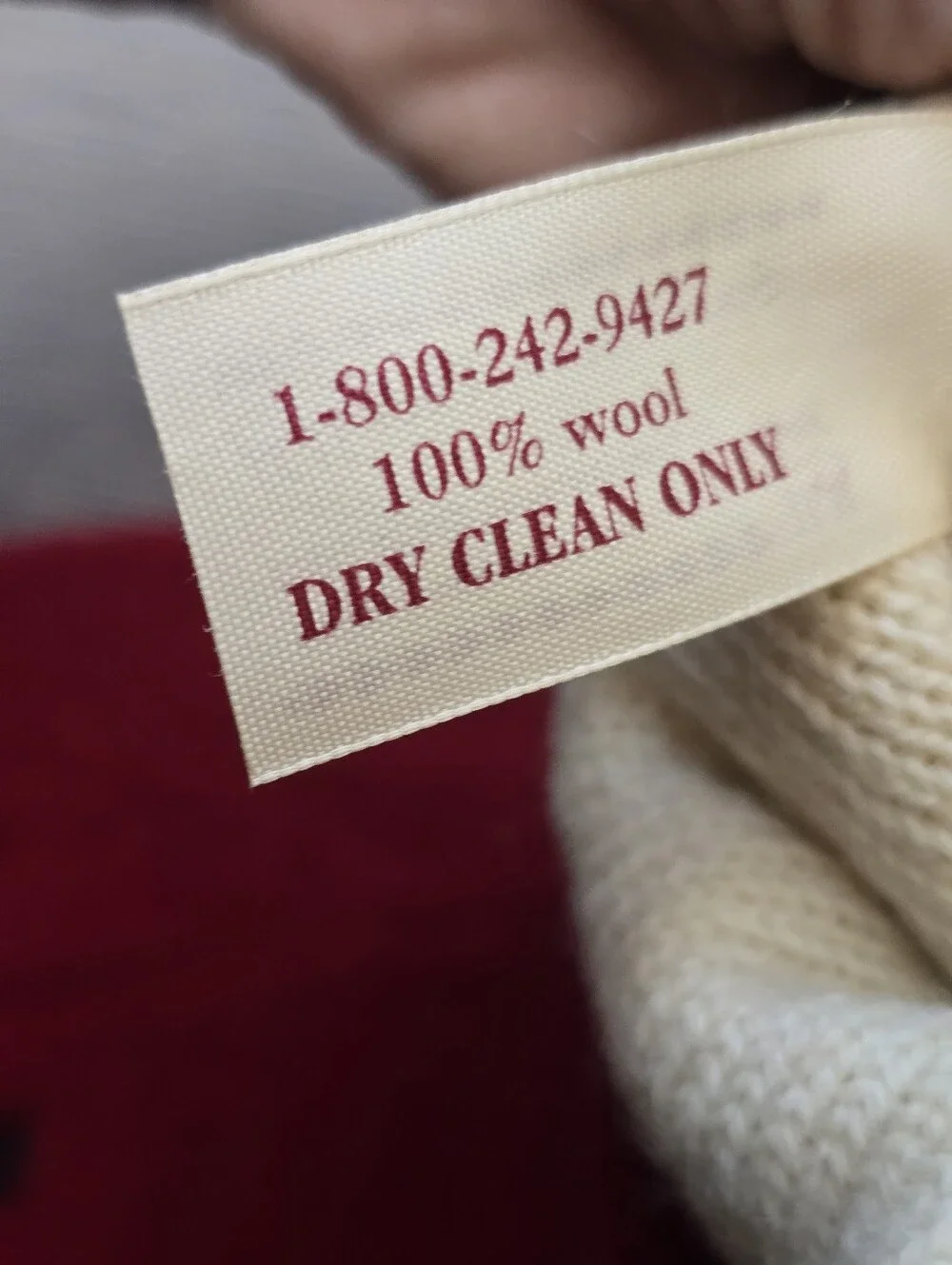 Specialties In Wool Dog Stocking 100% Wool Made In Vermont Christmas Holiday